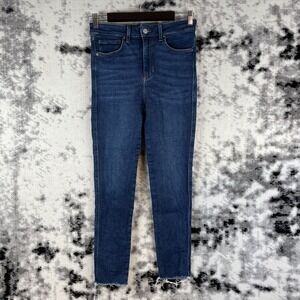 We The Free Skinny Jeans Women's Size 29 Raw Hem‎ Cotton Poly Stretch Comfort